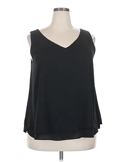 Pre-owned Worthington Sleeveless Blouse In Black