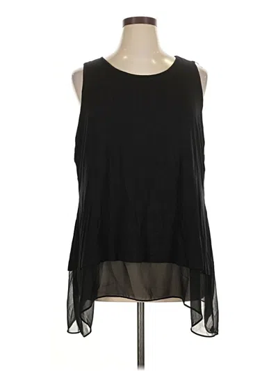 Pre-owned Worthington Sleeveless Blouse In Black