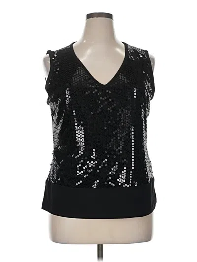 Pre-owned Worthington Sleeveless Blouse In Black