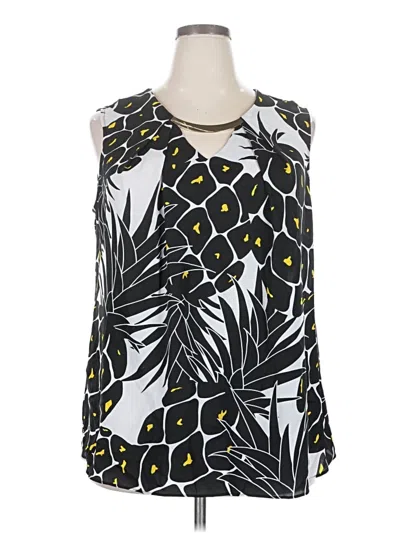 Pre-owned Worthington Sleeveless Blouse In Black