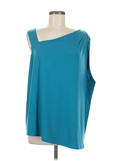 Pre-owned Worthington Sleeveless Blouse In Blue