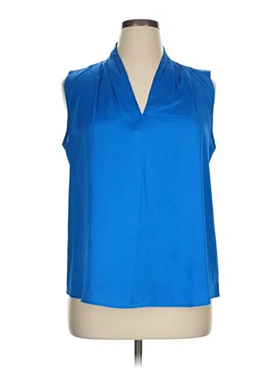 Pre-owned Worthington Sleeveless Blouse In Blue