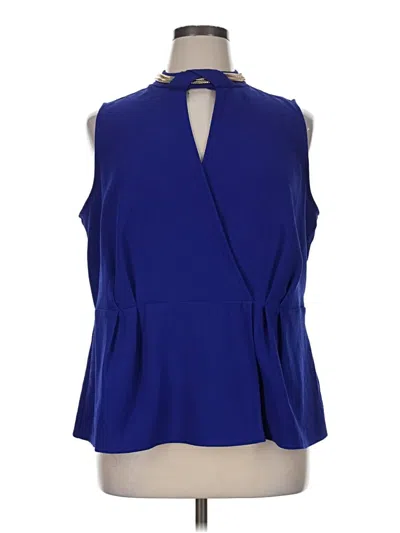 Pre-owned Worthington Sleeveless Blouse In Blue