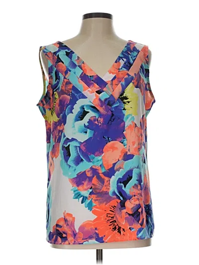 Pre-owned Worthington Sleeveless Blouse In Blue