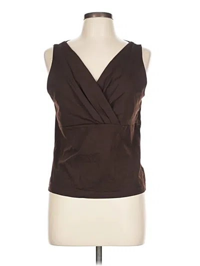 Pre-owned Worthington Sleeveless Blouse In Brown
