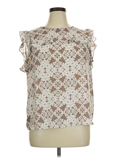 Pre-owned Worthington Sleeveless Blouse In Brown