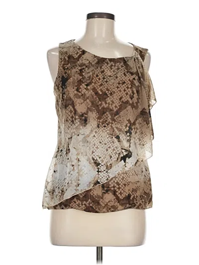 Pre-owned Worthington Sleeveless Blouse In Brown