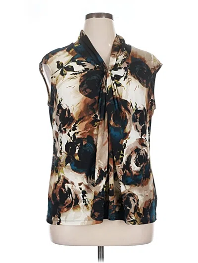 Pre-owned Worthington Sleeveless Blouse In Brown