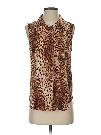 Pre-owned Worthington Sleeveless Blouse In Brown