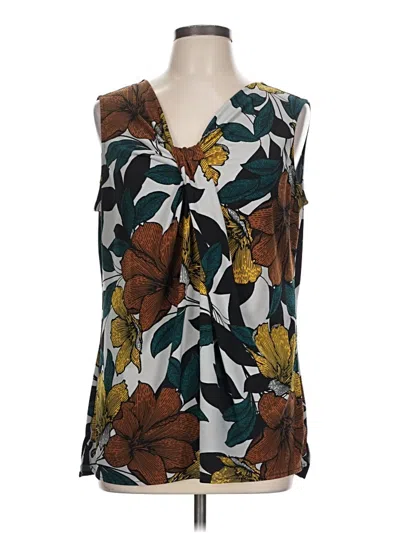 Pre-owned Worthington Sleeveless Blouse In Brown