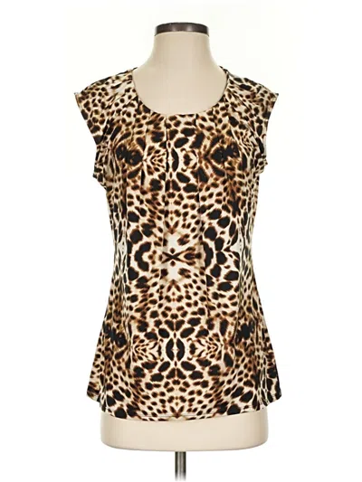 Pre-owned Worthington Sleeveless Blouse In Brown