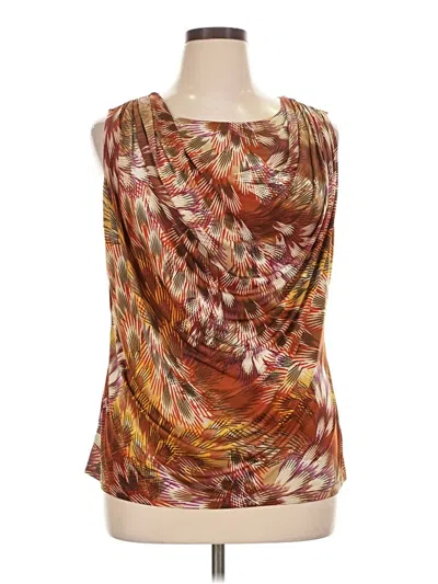 Pre-owned Worthington Sleeveless Blouse In Brown