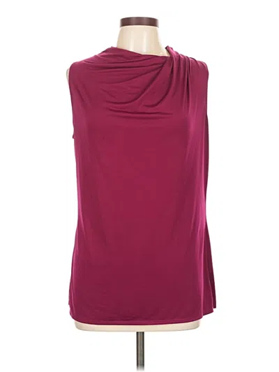 Pre-owned Worthington Sleeveless Blouse In Burgundy