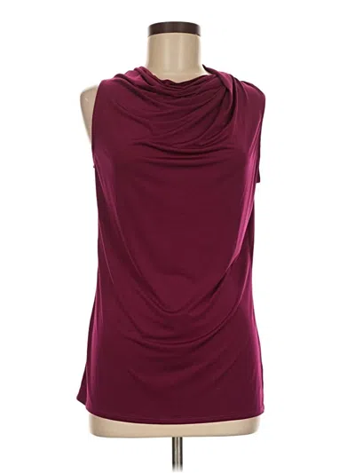 Pre-owned Worthington Sleeveless Blouse In Burgundy