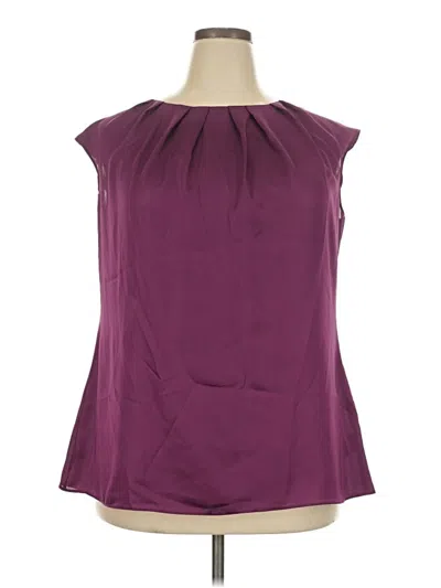 Pre-owned Worthington Sleeveless Blouse In Burgundy