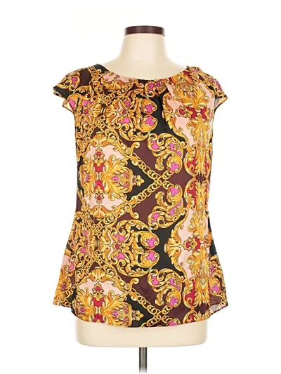Pre-owned Worthington Sleeveless Blouse In Gold