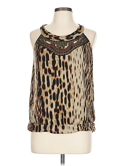 Pre-owned Worthington Sleeveless Blouse In Gold