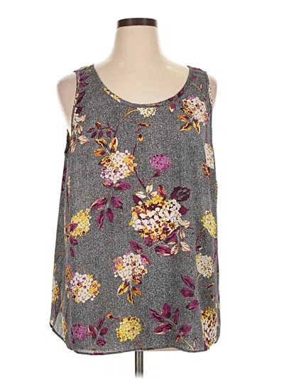 Pre-owned Worthington Sleeveless Blouse In Gray