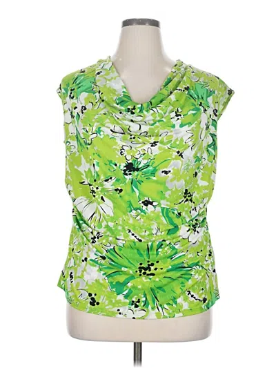 Pre-owned Worthington Sleeveless Blouse In Green