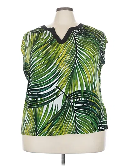 Pre-owned Worthington Sleeveless Blouse In Green