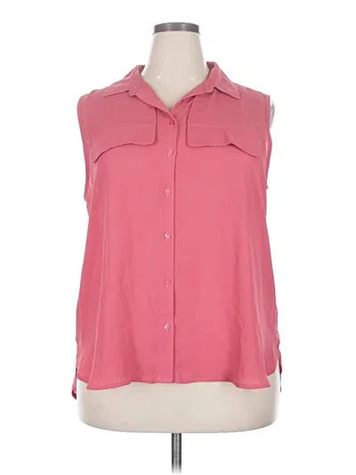 Pre-owned Worthington Sleeveless Blouse In Pink