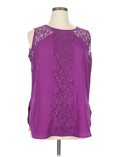 Pre-owned Worthington Sleeveless Blouse In Purple
