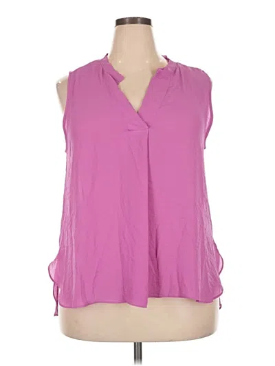 Pre-owned Worthington Sleeveless Blouse In Purple