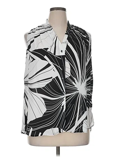 Pre-owned Worthington Sleeveless Blouse In Silver