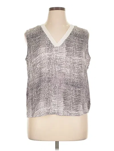 Pre-owned Worthington Sleeveless Blouse In Silver