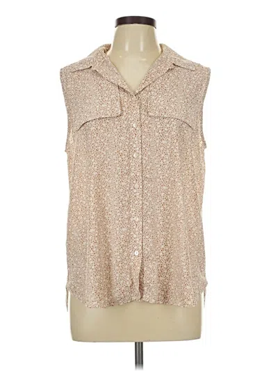 Pre-owned Worthington Sleeveless Blouse In Tan