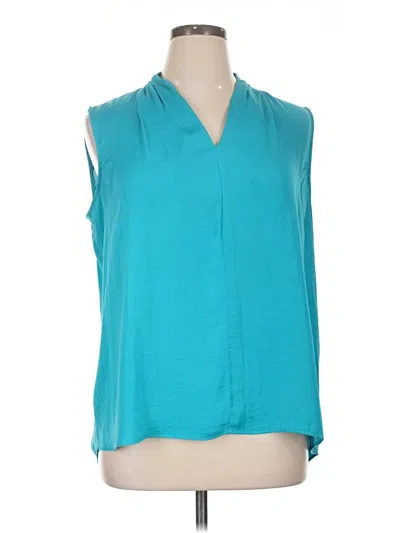 Pre-owned Worthington Sleeveless Blouse In Teal