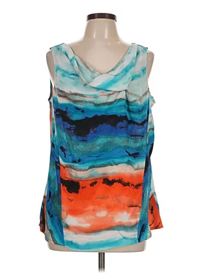 Pre-owned Worthington Sleeveless Blouse In Teal