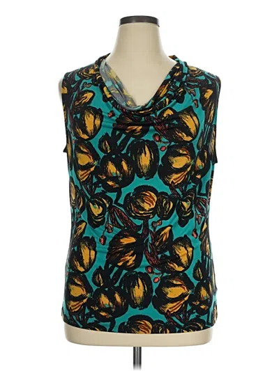 Pre-owned Worthington Sleeveless Blouse In Teal