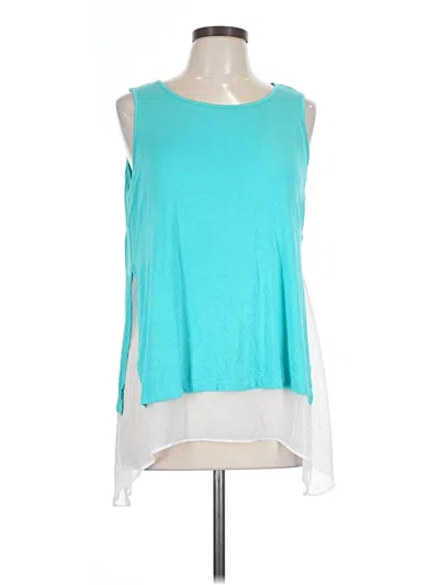 Pre-owned Worthington Sleeveless Blouse In Teal