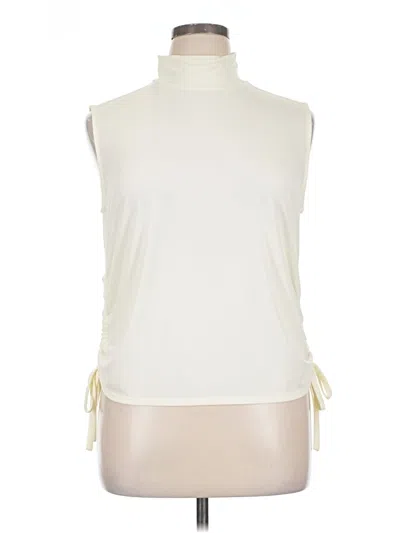 Pre-owned Worthington Sleeveless Blouse In White