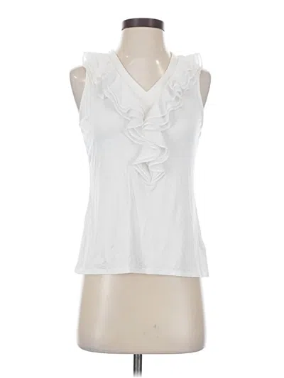 Pre-owned Worthington Sleeveless Blouse In White