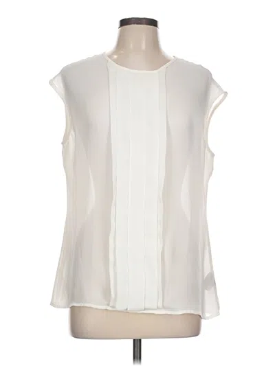 Pre-owned Worthington Sleeveless Blouse In White