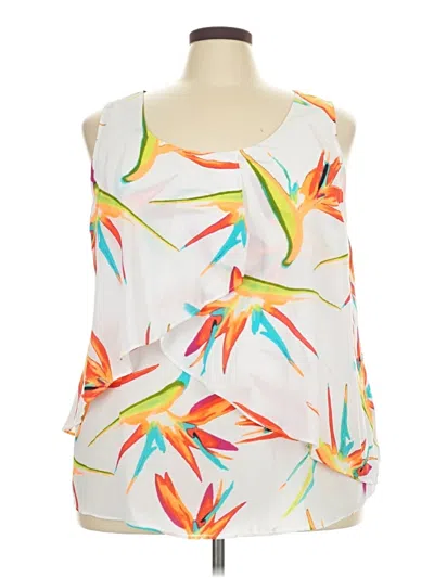 Pre-owned Worthington Sleeveless Blouse In White
