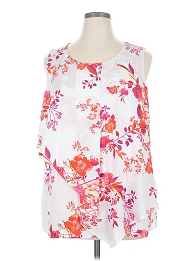 Pre-owned Worthington Sleeveless Blouse In White