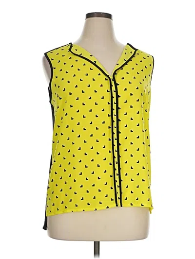 Pre-owned Worthington Sleeveless Blouse In Yellow