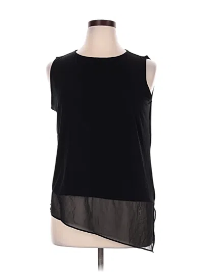 Pre-owned Worthington Sleeveless Top Black One Shoulder Neckline Tops