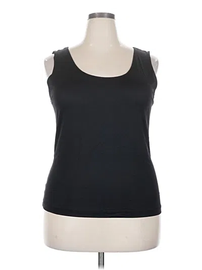 Pre-owned Worthington Sleeveless Top Black Scoop Neck Tops