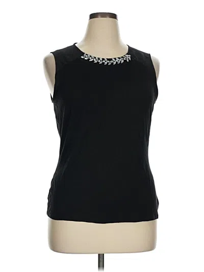 Pre-owned Worthington Sleeveless Top Black Scoop Neck Tops