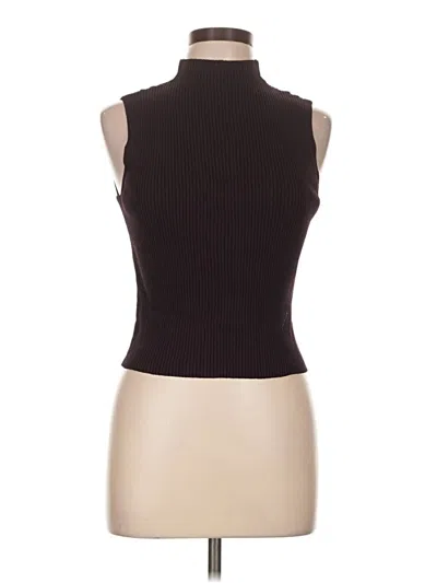 Pre-owned Worthington Sleeveless Top Brown Turtleneck Tops