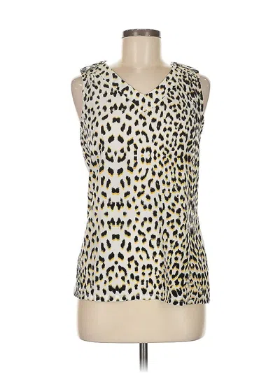 Pre-owned Worthington Sleeveless Top Ivory Scoop Neck Tops In White