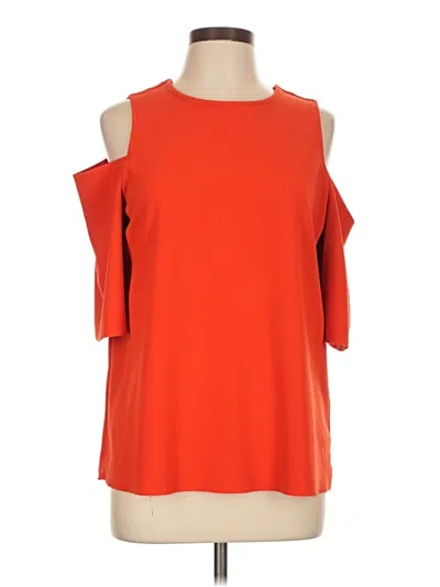 Pre-owned Worthington Sleeveless Top Orange Cold Shoulder Neckline Tops