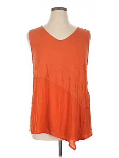 Pre-owned Worthington Sleeveless Top Orange Scoop Neck Tops