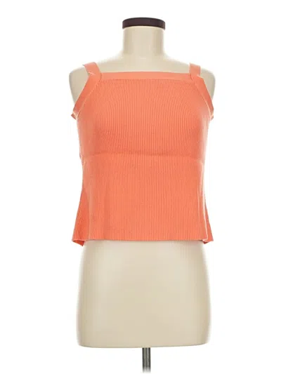 Pre-owned Worthington Sleeveless Top Orange Strapless Neckline Tops
