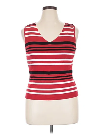 Pre-owned Worthington Sleeveless Top Red Scoop Neck Tops