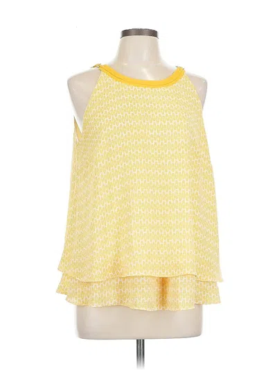 Pre-owned Worthington Sleeveless Top Yellow Halter Neckline Tops